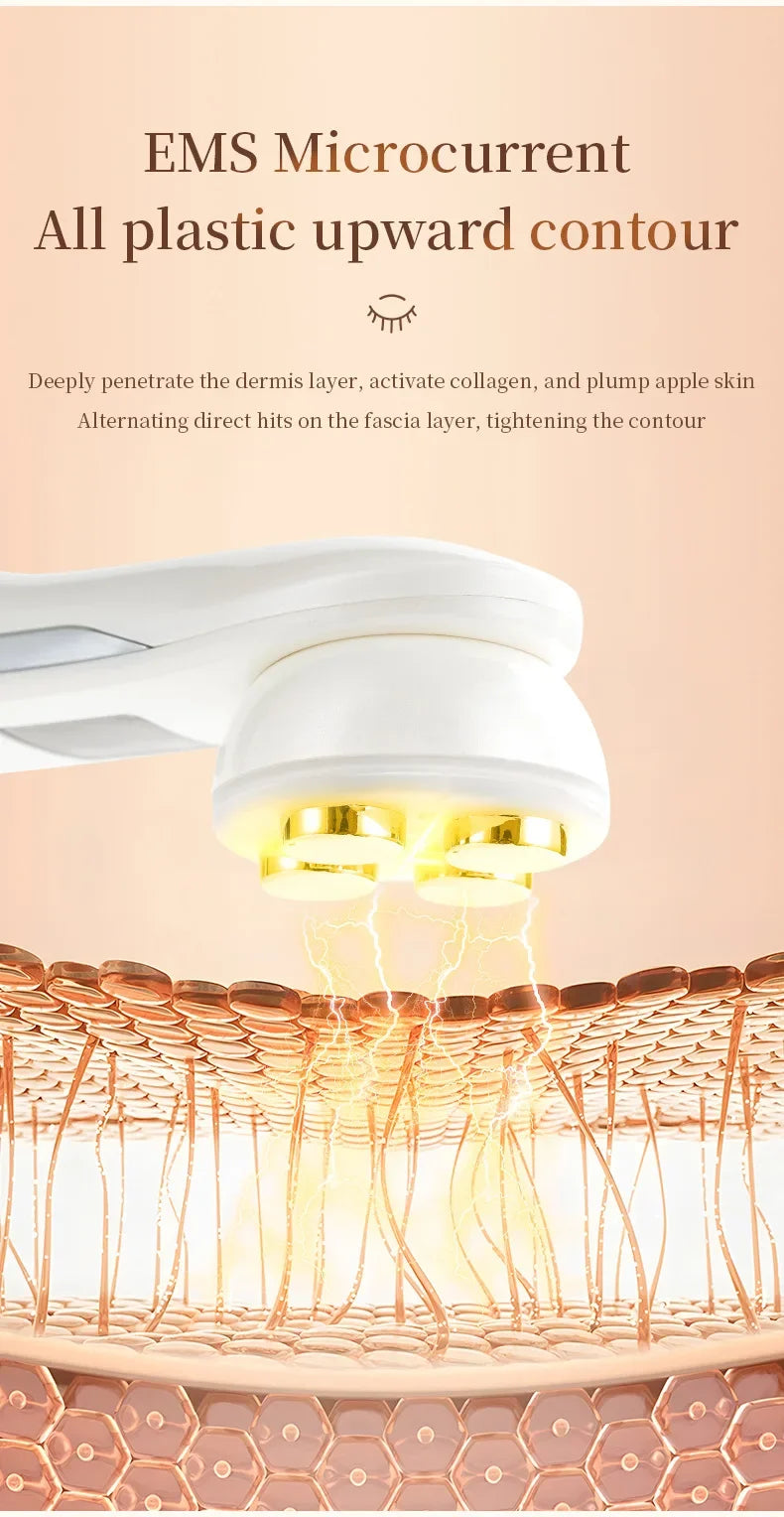 Facial Beauty Device EMS Microcurrent Introduction Facial Massager for Lifting and Firming Photon Skin Rejuvenation Anti-Wrinkle