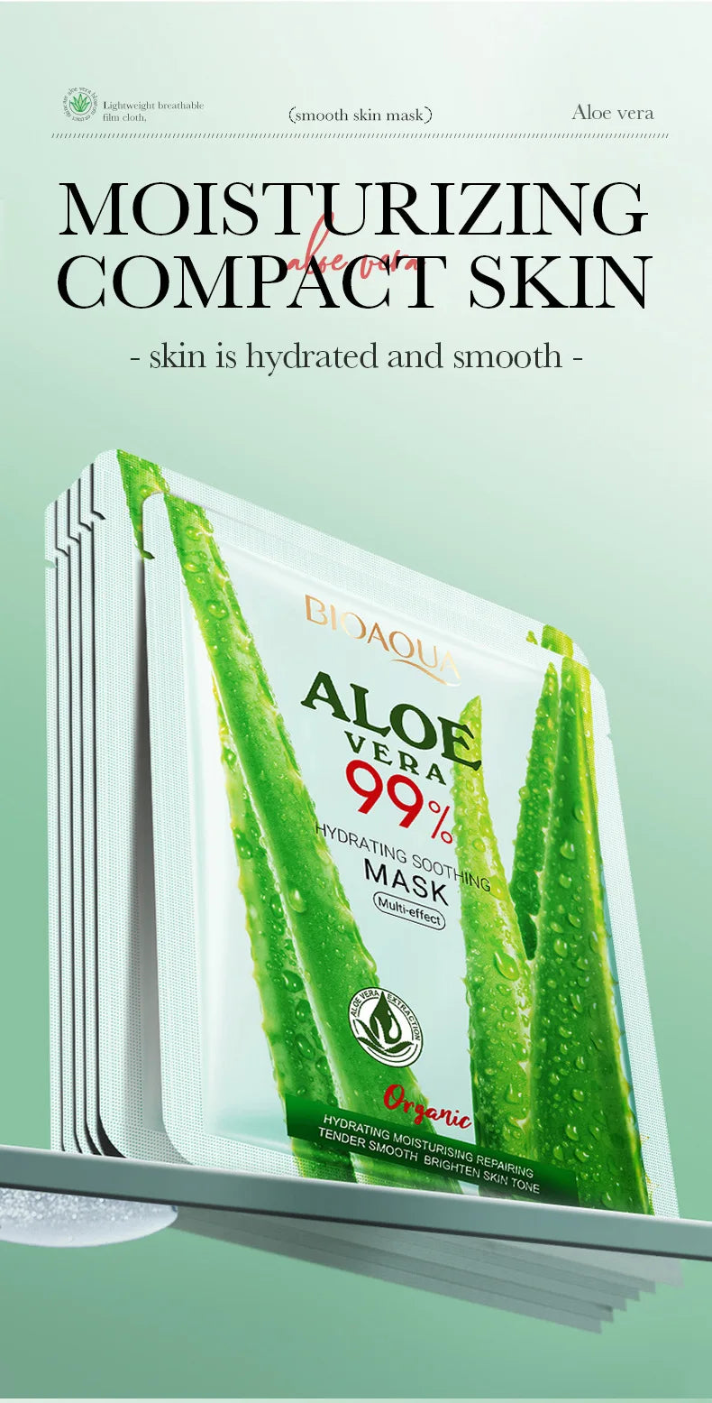 BIOAQUA Aloe Vera Face Masks (5/10pcs)