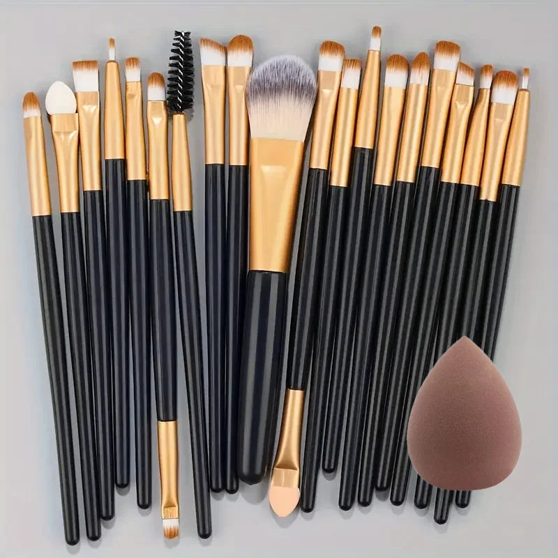 Makeup Brush Set (8–20pcs) – Foundation & Eyeshadow