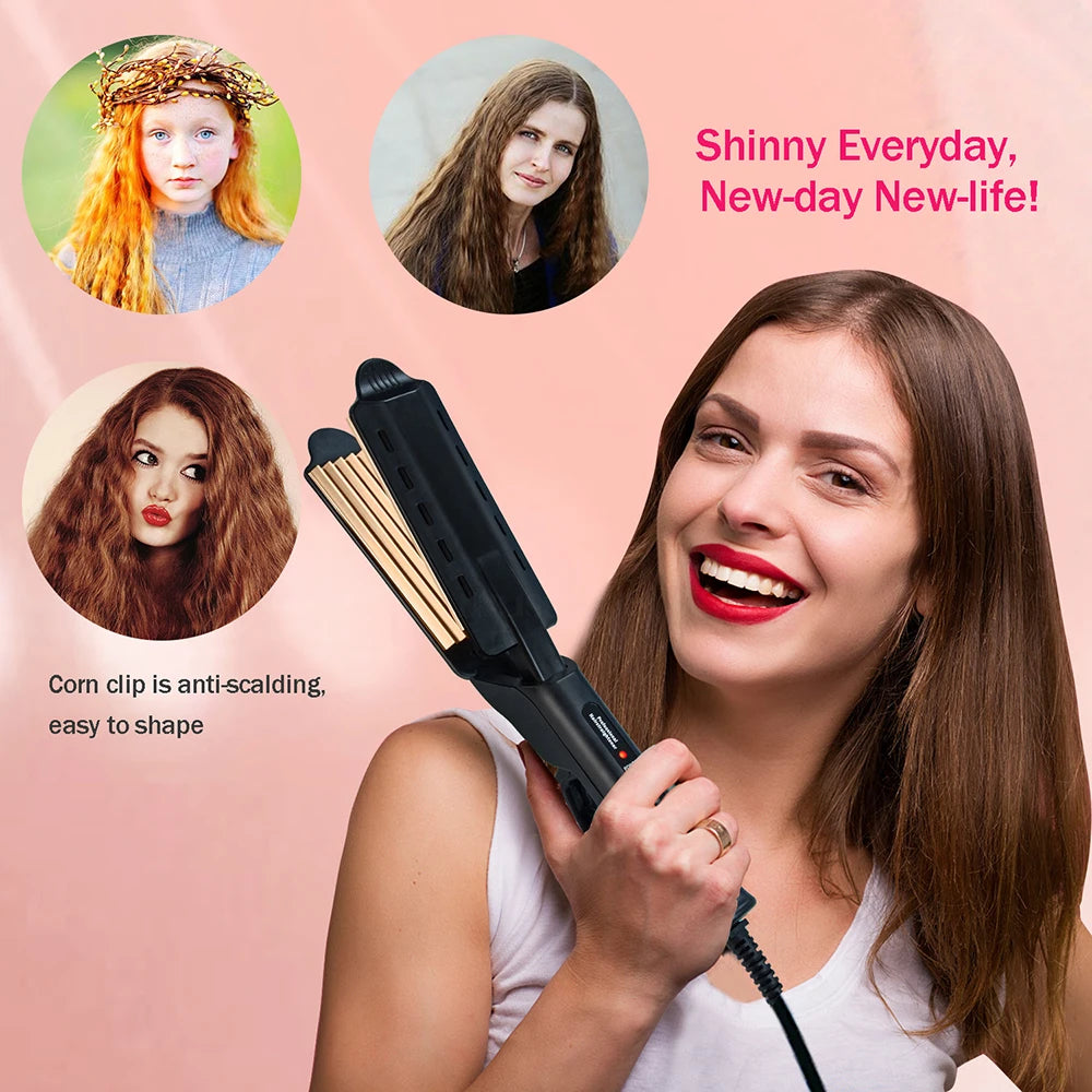 Ceramic Crimper – Corrugated Hair Curler & Waver Iron