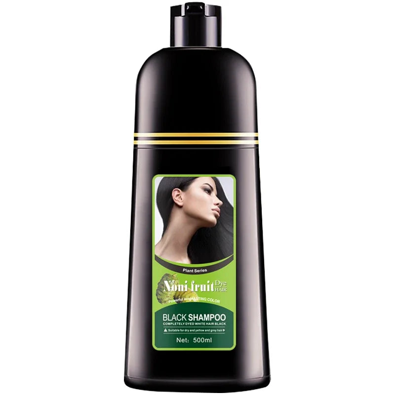 Black Hair Dye Shampoo – Fast Gray Coverage, 500ml