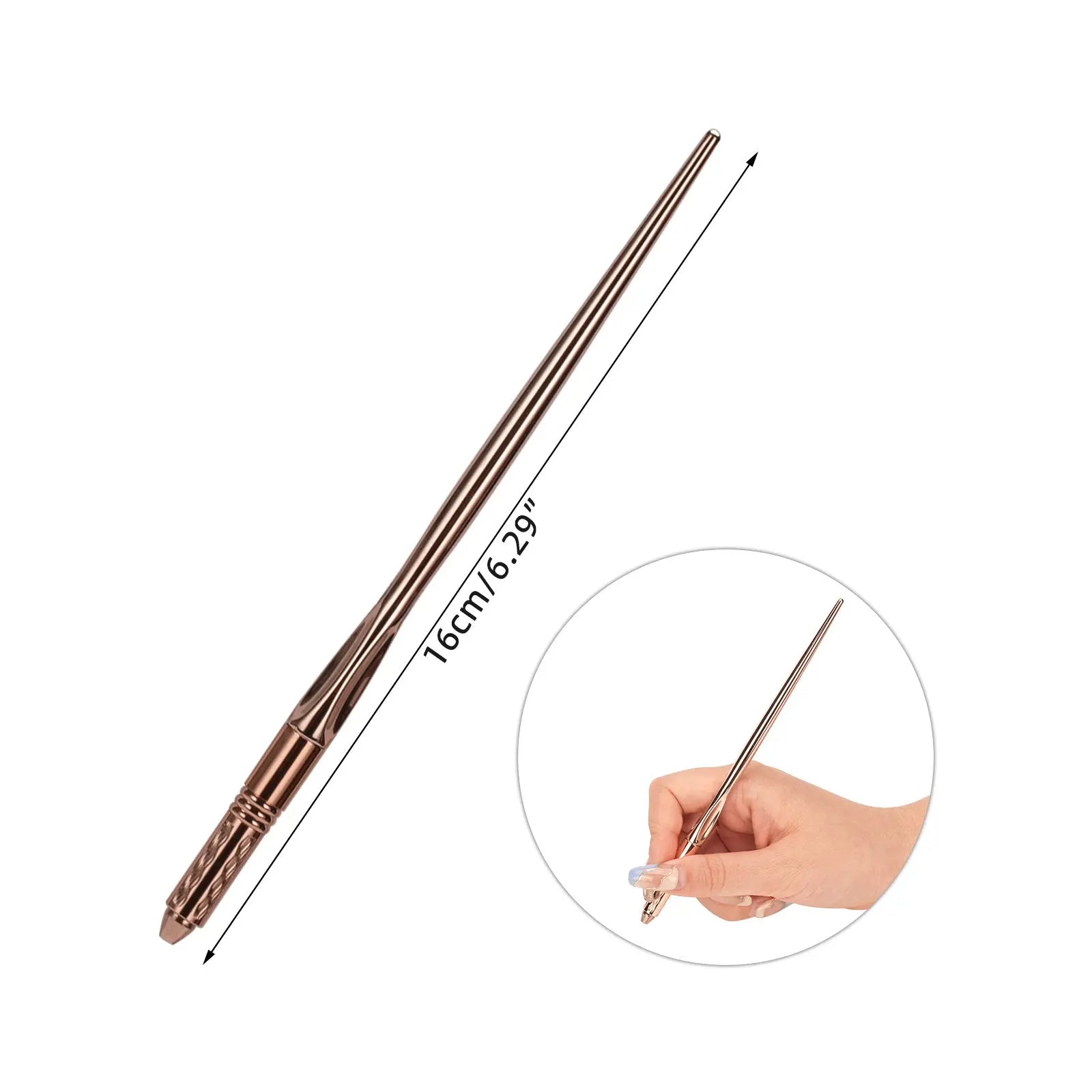 ATOMUS 1pc Glass Gold Microblading Permanent Makeup Manual Tattoo Tebori Fog Round Needle Pen Holder For Eye Liner Eyebrows Lips