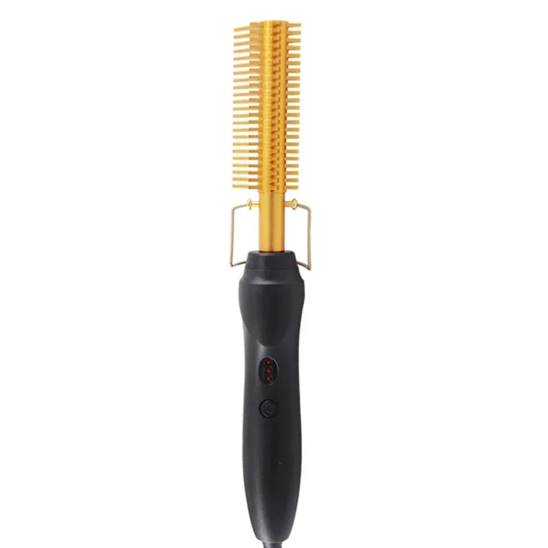 Hair Straightener Flat Iron – Styling Brush & Curling Comb