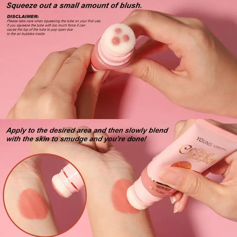 Shimmer Liquid Blush – Soft Watercolor Cream Tint