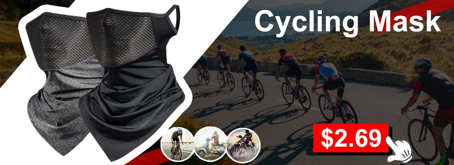 Ice Silk Sunscreen Mask Outdoor Sports Anti-UV Face Mask Cycling Breathable Anti-dust Face Cover Women Girls Hanging Ear Mask
