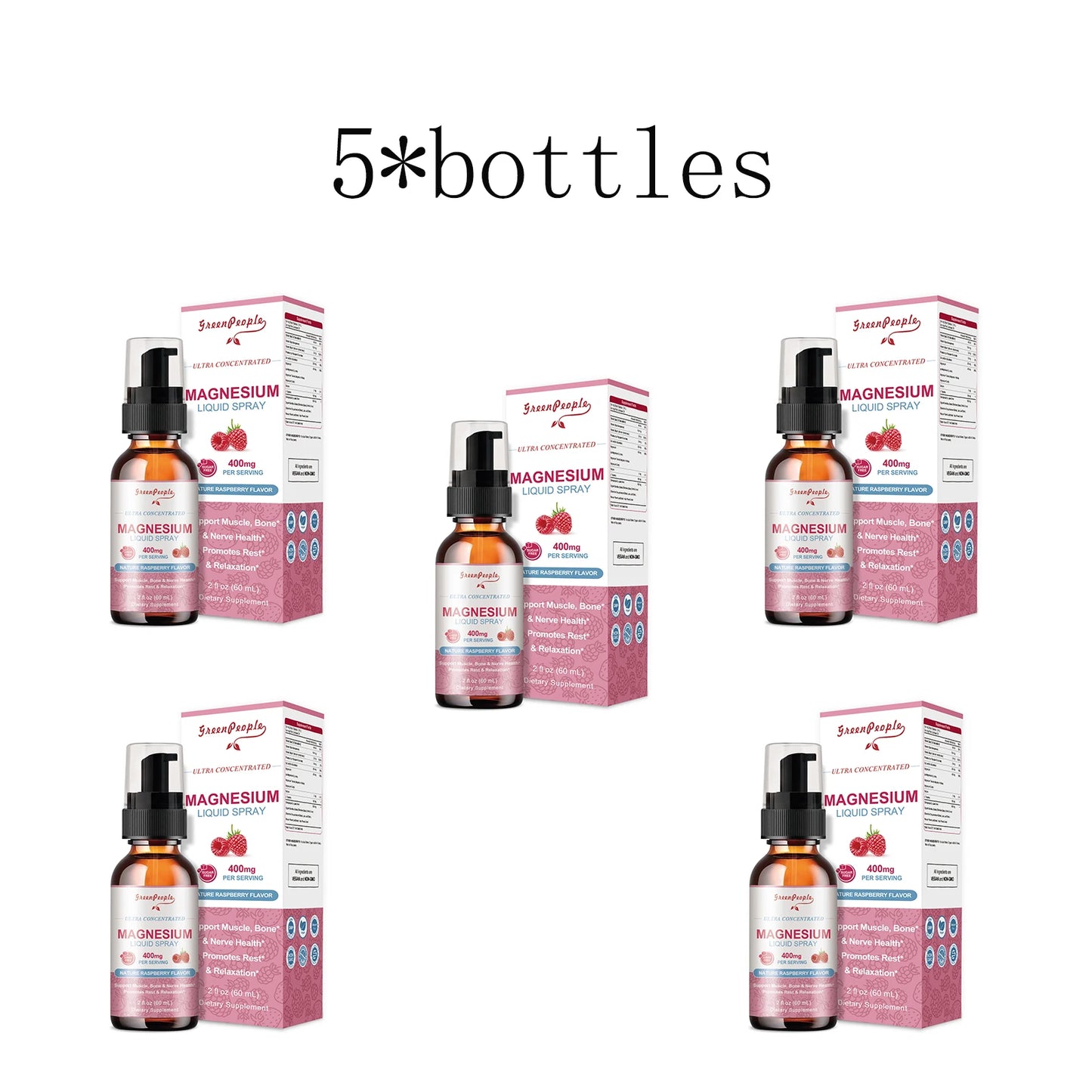 Magnesium Glycinate Liquid – 400mg with B6, C, D & Zinc