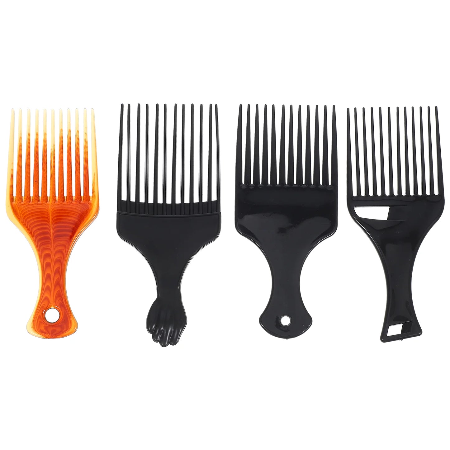 4-Piece Afro Hair Pick Set – Wide Tooth Comb Styling Tools