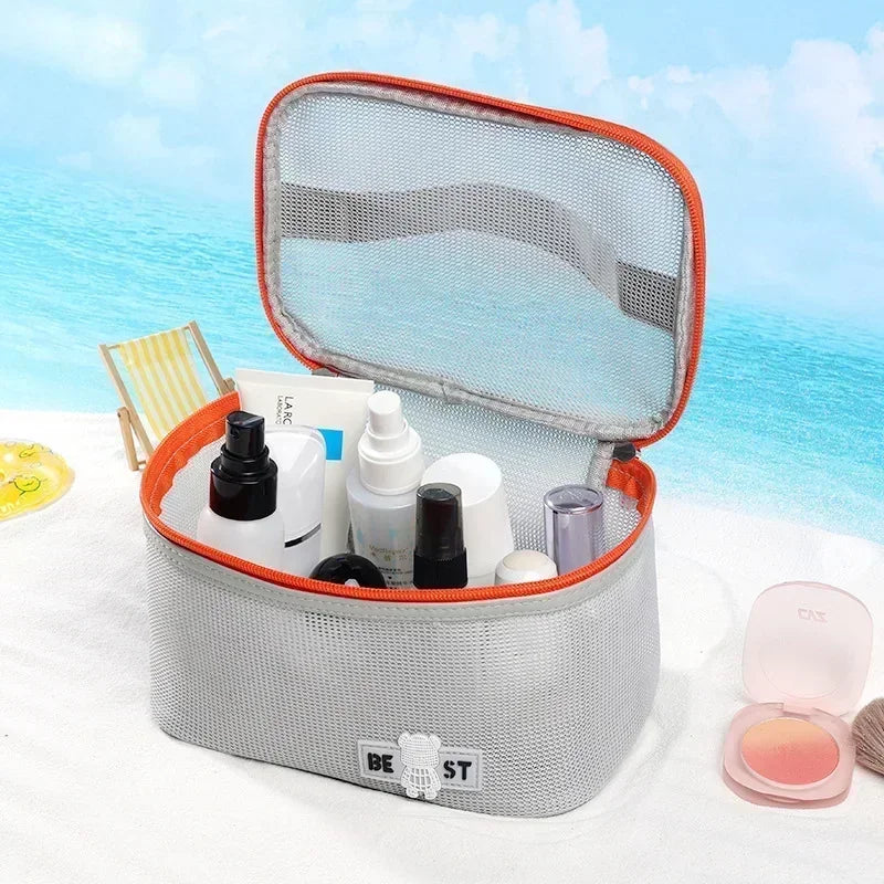 2025 Women’s Makeup Bag – Travel Cosmetic & Brush Organizer