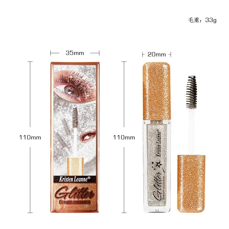 Silver Diamond Glitter Mascara – Waterproof, Curling, Fast Dry
