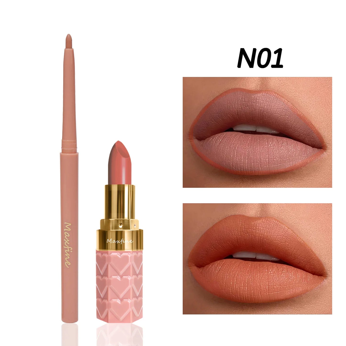 Velvet Matte Lip Liner Set – Waterproof Lipstick