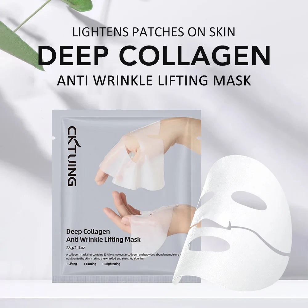 5PCS Collagen Firming Face Masks-Deeply Hydrates, Moisturizes & Brightens