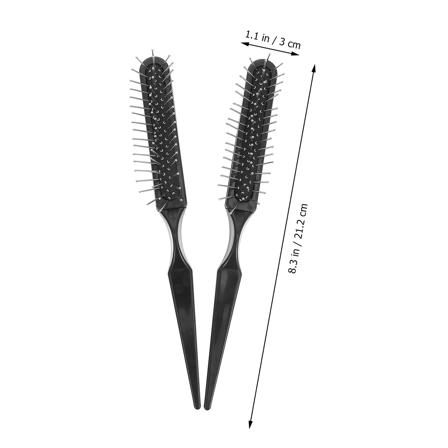 2-Piece Hair Comb Set – Rat Tail Pick & Detangling Brush