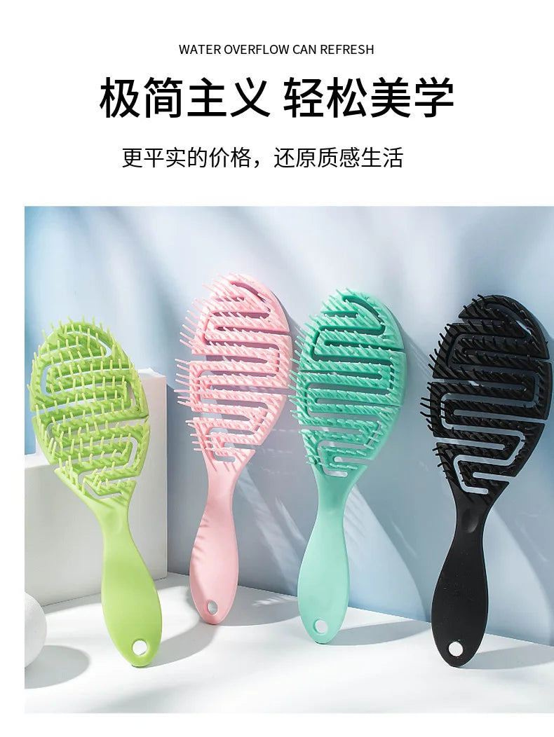 Self-Cleaning Massage Comb – Anti-Static Hairbrush for Women