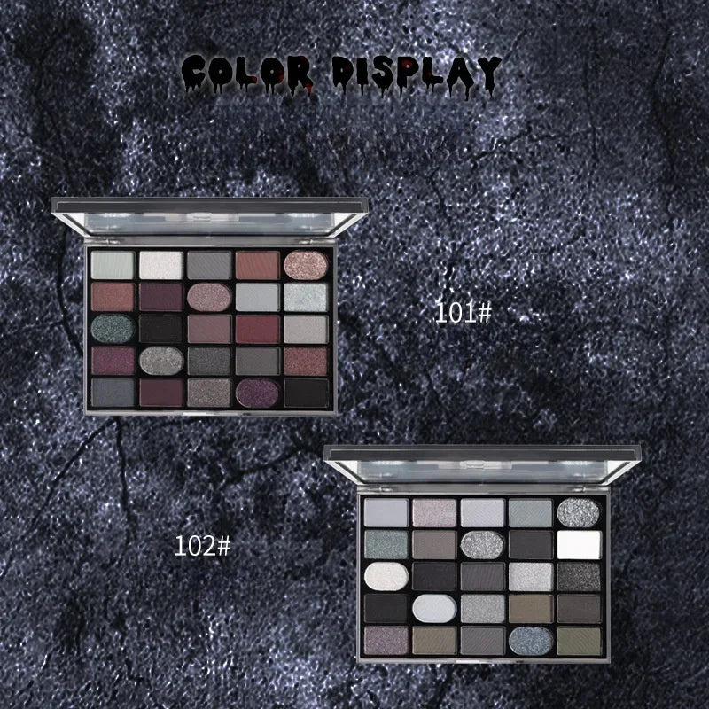 Black Smoky Eyeshadow Palette – Glitter Eye Makeup