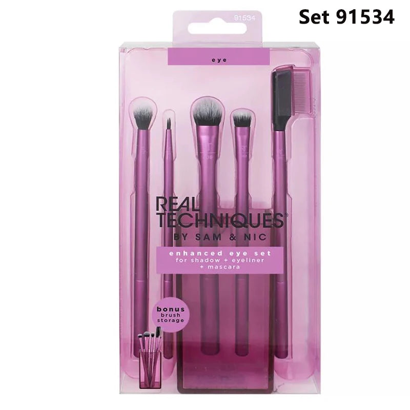Real Techniques Professional Makeup Brushes Set Foundation Powder Contour Blush Concealer Eyeshadow Blending Cosmetic