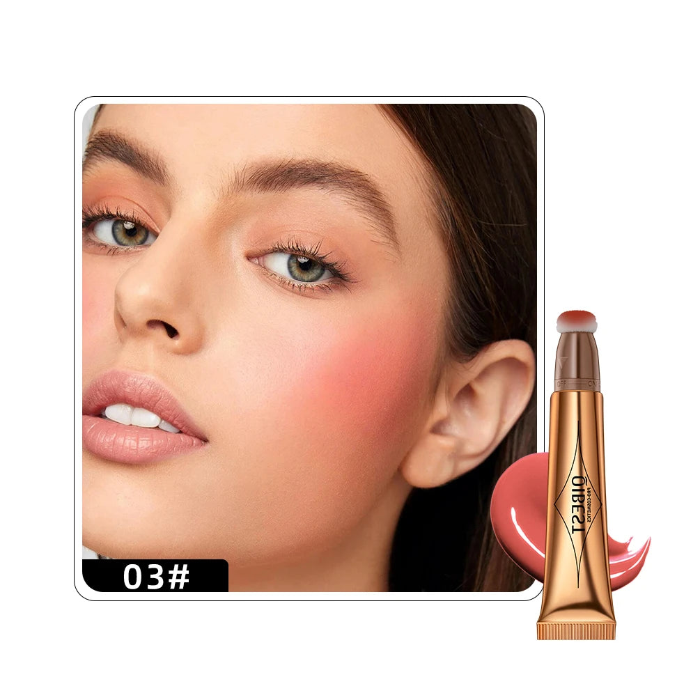 QIBEST Liquid Blusher – Cushion Applicator Cream Cheek Tint