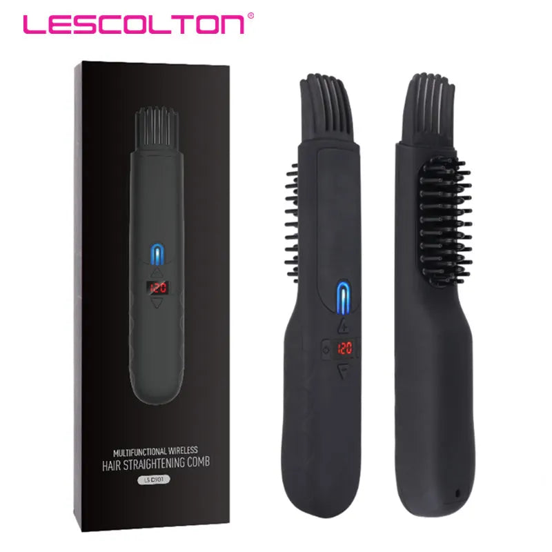 Wireless Beard Straightener Comb – Heated Styling Brush