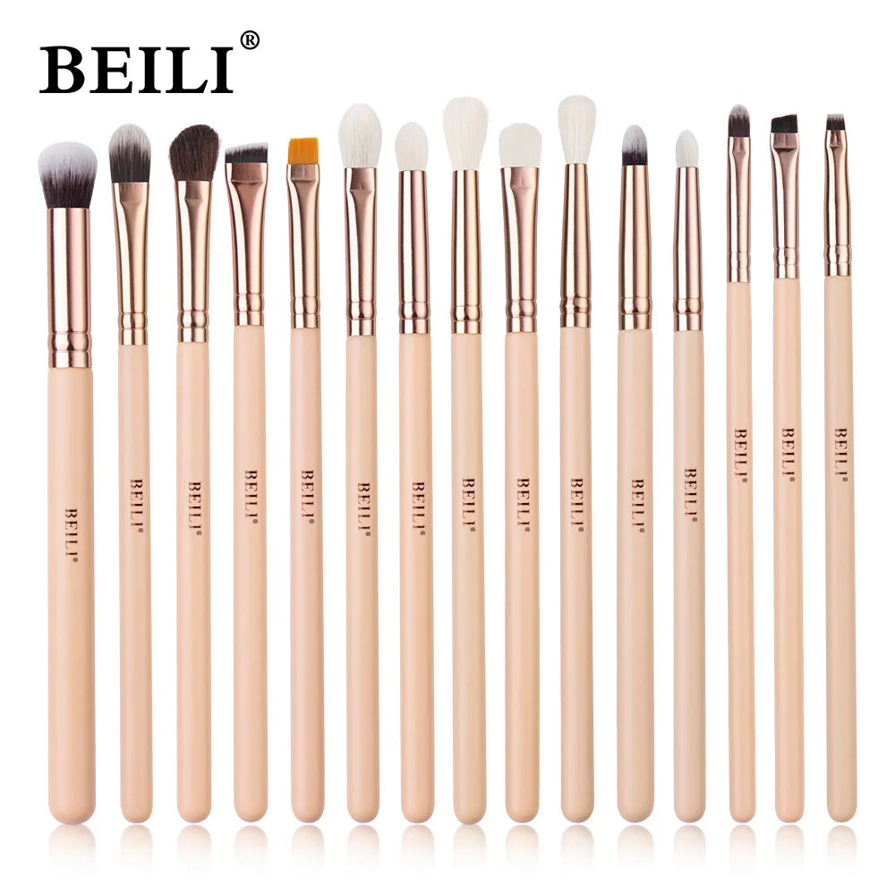 BEILI Pink Makeup Brush Set – Powder & Eyeshadow