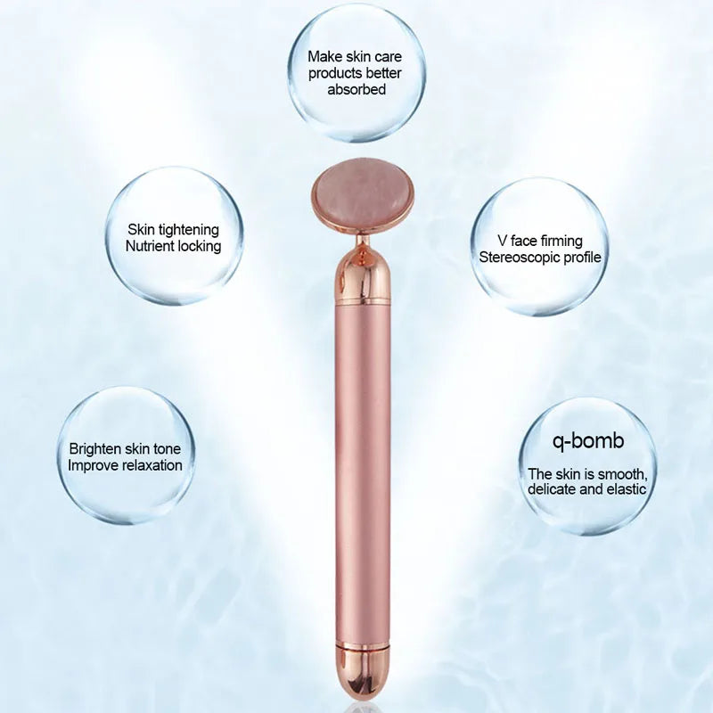 24K Gold Vibrating Face Roller