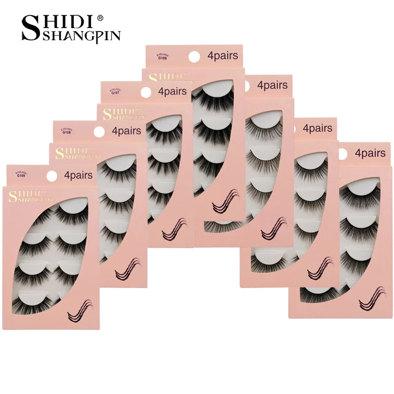 3D Mink False Eyelashes – 4 Pairs