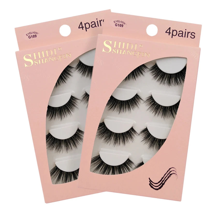 3D Mink False Eyelashes – 4 Pairs