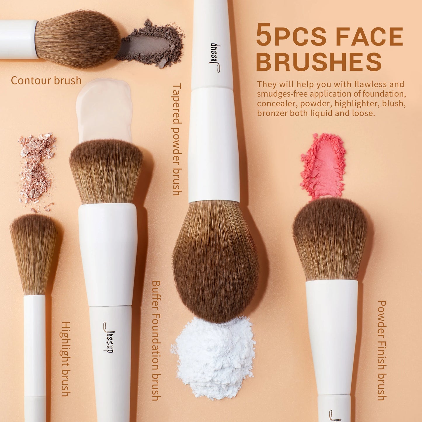 Jessup 14PCS Makeup Brush Set – Foundation & Eyeshadow