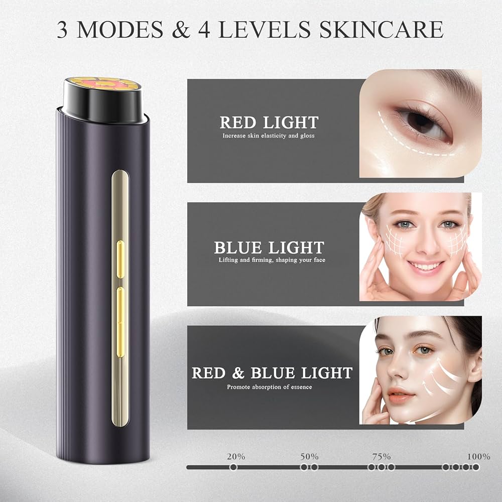 GlowTech Ice + Heat Smart Facial Massager Beauty Device