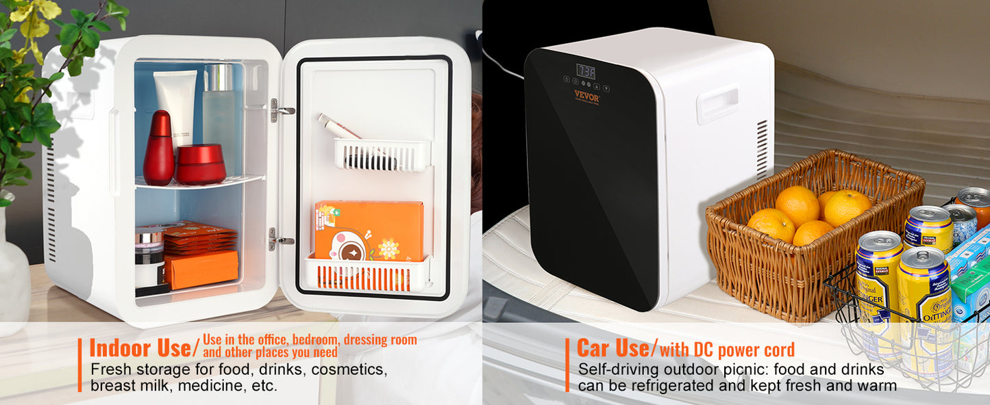 VEVOR 20L Mini Fridge – Portable Skincare & Cosmetic Cooler