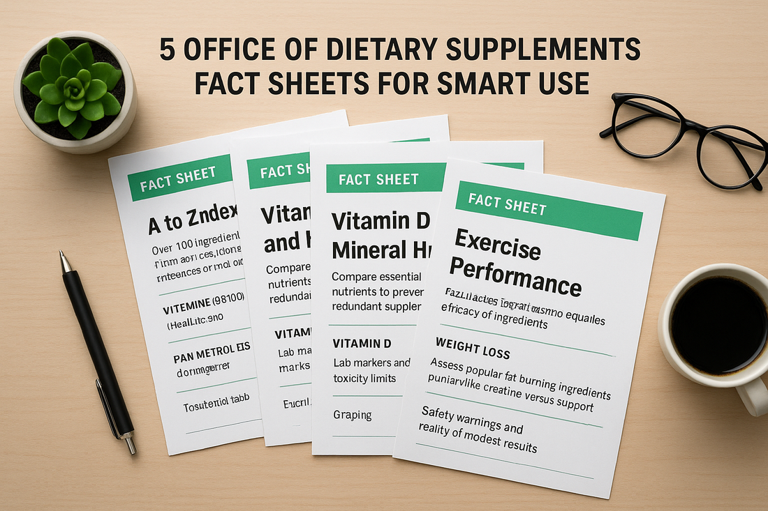 5 Office Of Dietary Supplements Fact Sheets For Smart Use