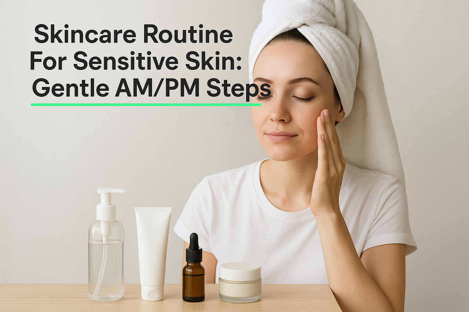 Skincare Routine For Sensitive Skin: Gentle AM/PM Steps