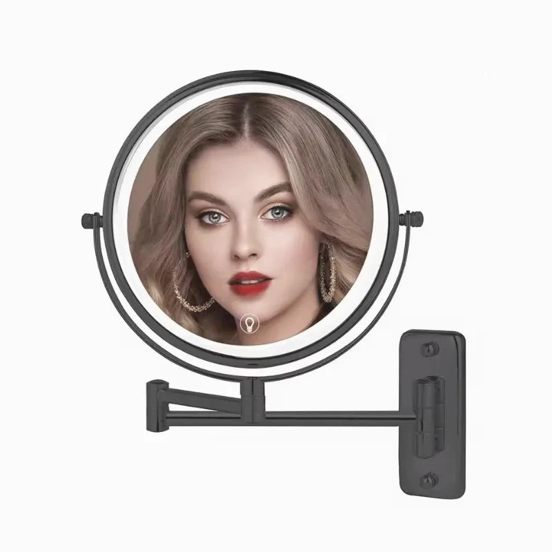 10x Magnifying LED Wall-Mounted Vanity Mirror — Get salon-quality precision at home with this wall-mounted vanity mirror | Beautifully Within