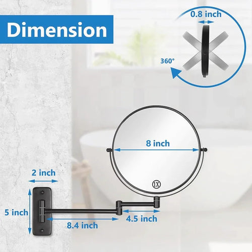 10x Magnifying LED Wall-Mounted Vanity Mirror — view 2