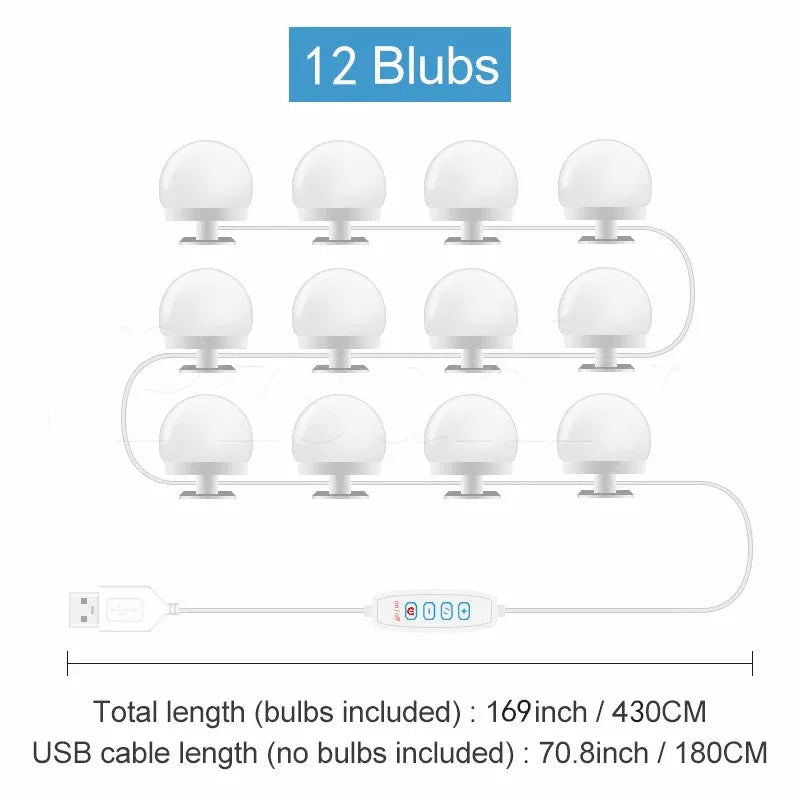 USB LED Vanity Mirror Light Kit — view 7