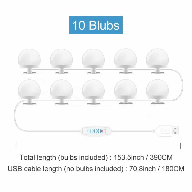 USB LED Vanity Mirror Light Kit — view 8