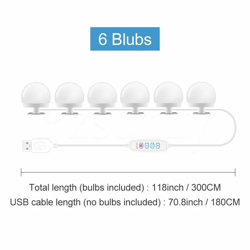 USB LED Vanity Mirror Light Kit — view 9