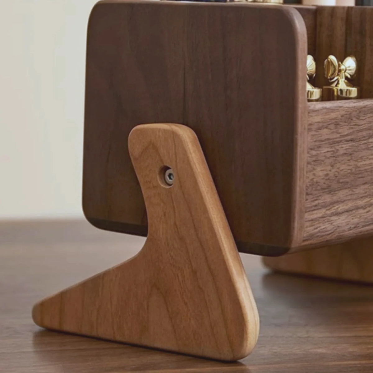 Wooden Cosmetic Storage Organizer with Compartments — view 4