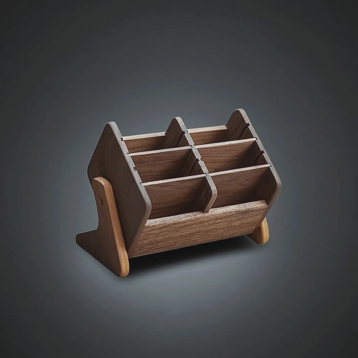 Wooden Cosmetic Storage Organizer with Compartments — view 5
