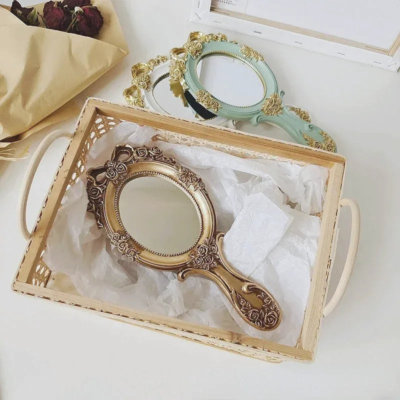 Vintage Handheld Vanity Mirror — view 4