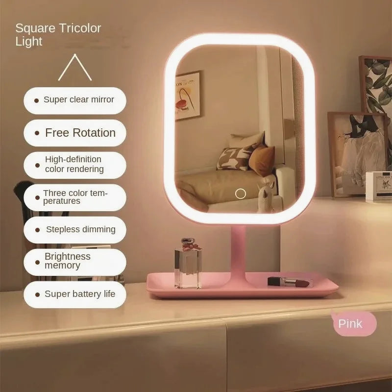 LED Touch Control Desktop Vanity Mirror — view 3