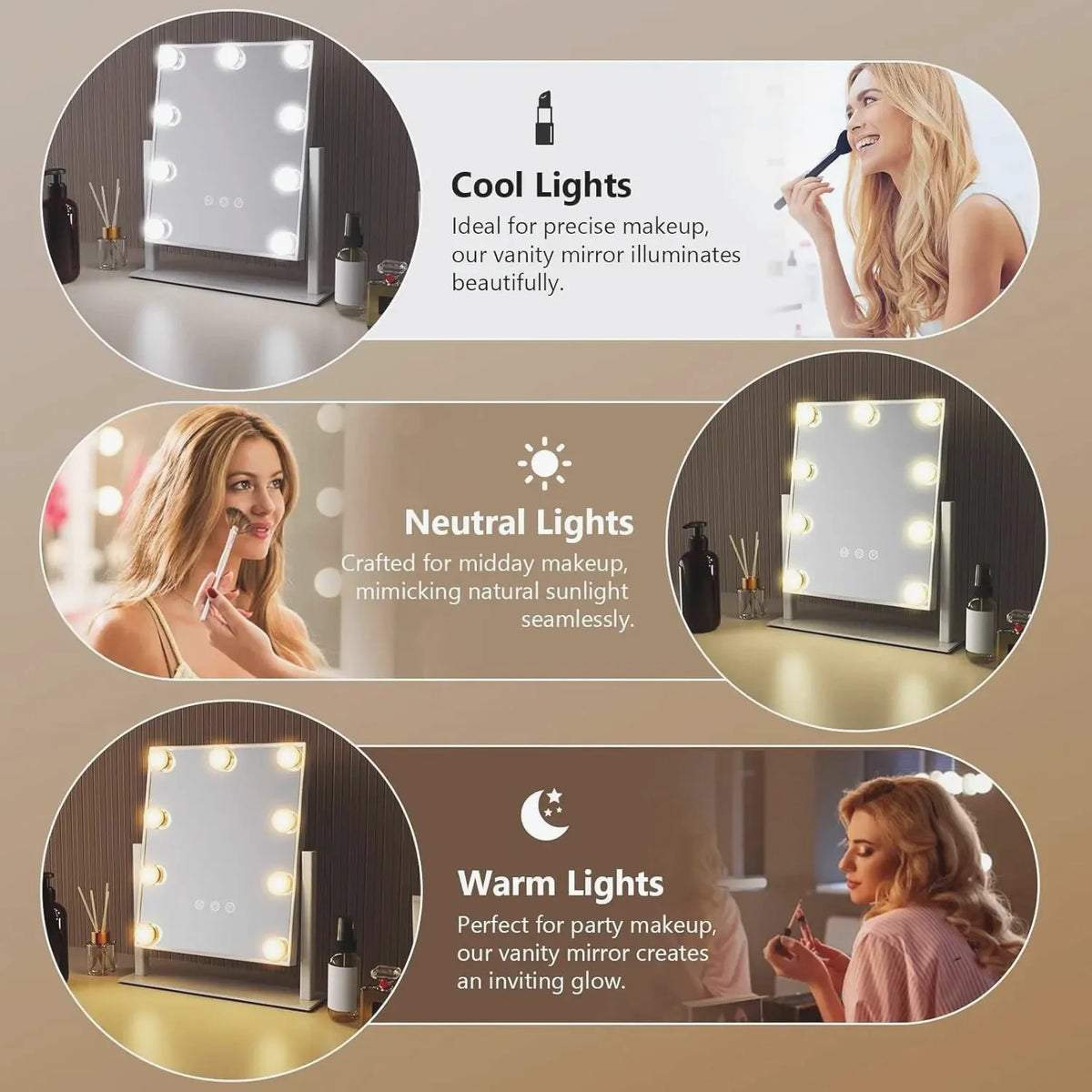 Hollywood LED Vanity Mirror with Touch Control — view 5