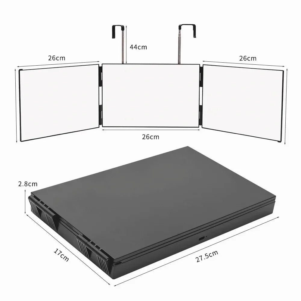 Foldable Three-Way Travel Vanity Mirror — view 8