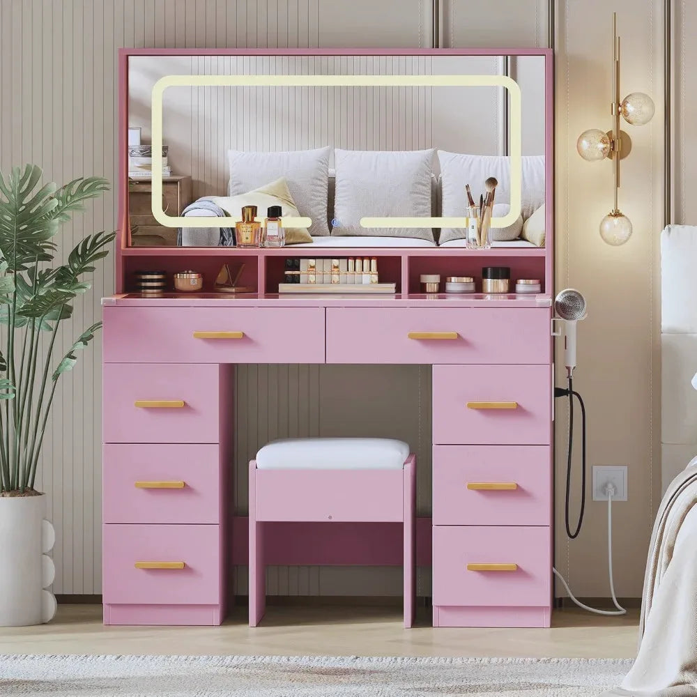 Blush Pink LED Vanity Desk Set — view 3