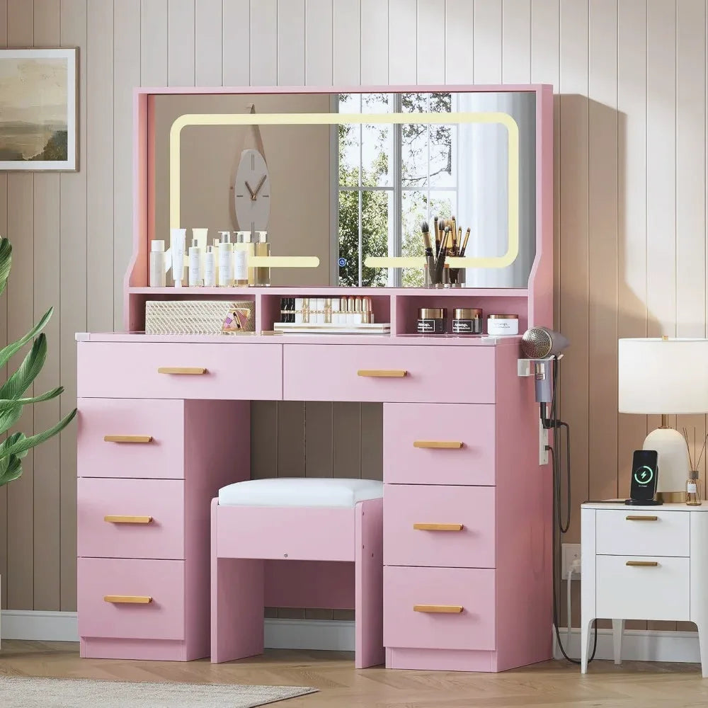 Blush Pink LED Vanity Desk Set — view 5