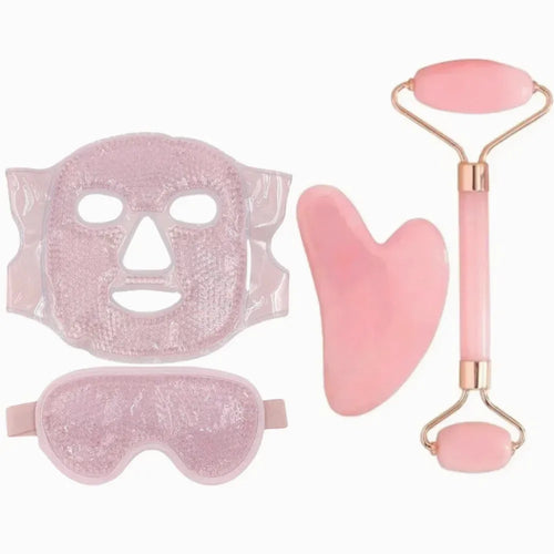 4-Piece Facial Care Set: Gel Mask, Gua Sha & Roller | Beautifully Within