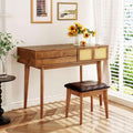 43.3 Espresso Hardwood Makeup Vanity Flip Top Mirror - main product image