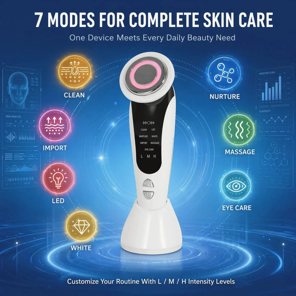 LED Light Therapy Facial Wand — view 2