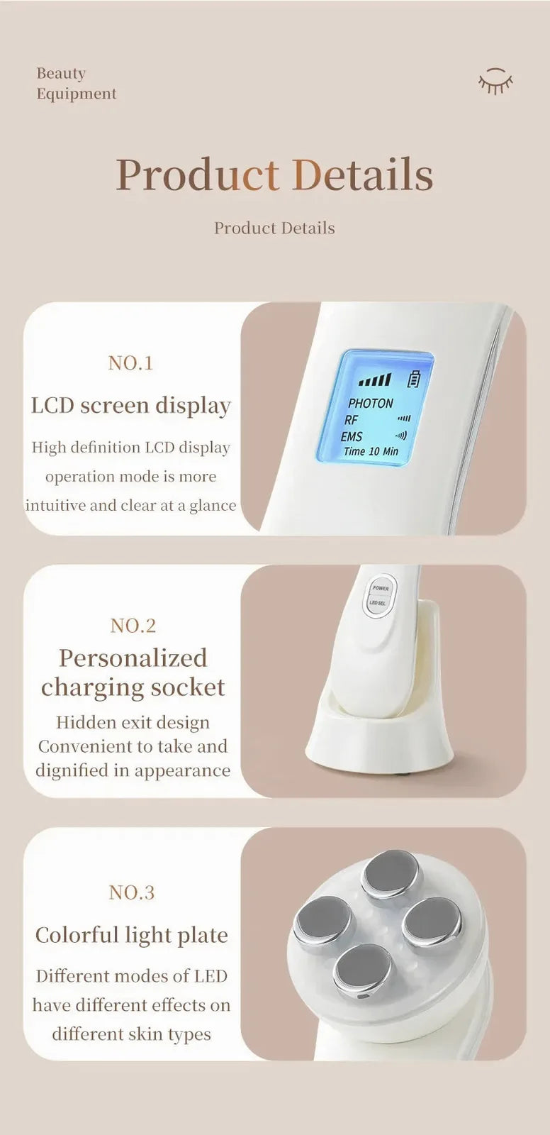 EMS Microcurrent & Photon Facial Device — view 25