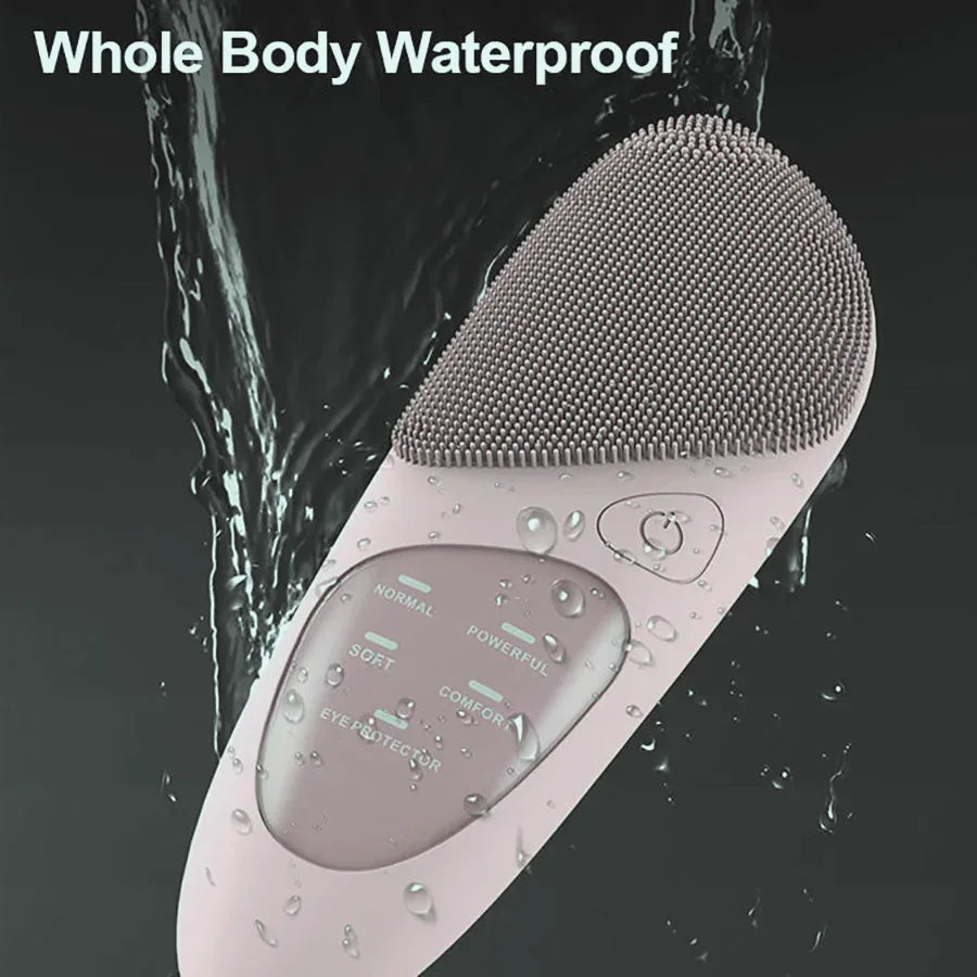 Sonic Heated Facial Cleansing Brush with Eye Massager — view 3