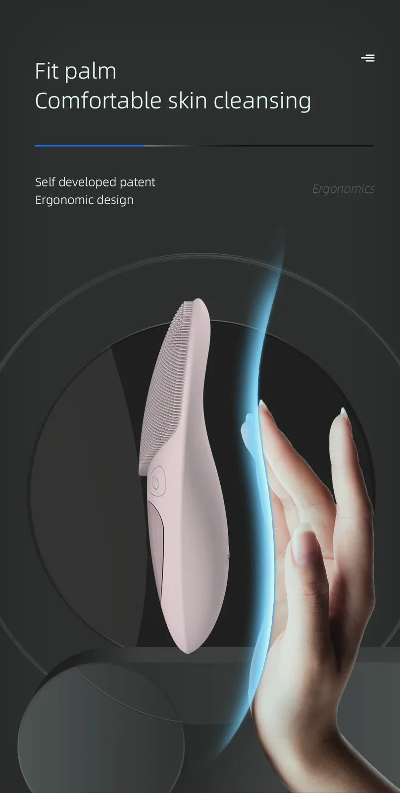 Sonic Heated Facial Cleansing Brush with Eye Massager — view 10