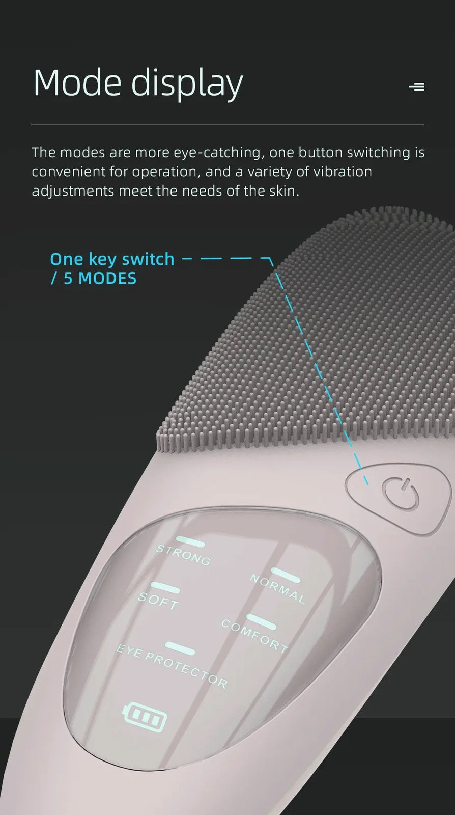 Sonic Heated Facial Cleansing Brush with Eye Massager — view 13